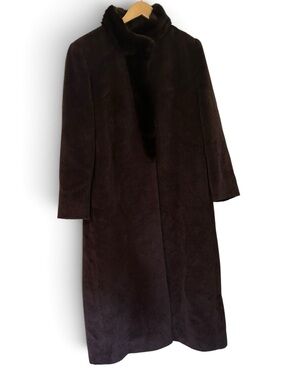 Teresa Tardia Piacenza Baby Llama full length coat brown 14